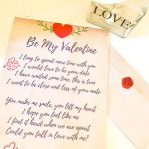 Be My Valentine Vintage Poem