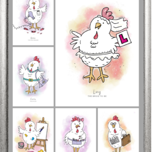 Hen & Her Chicks Framed Gift