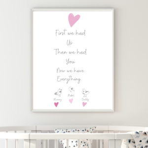 First We Had You - A4 Newborn Print