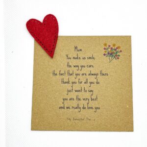 Gift Card Personalised Mum