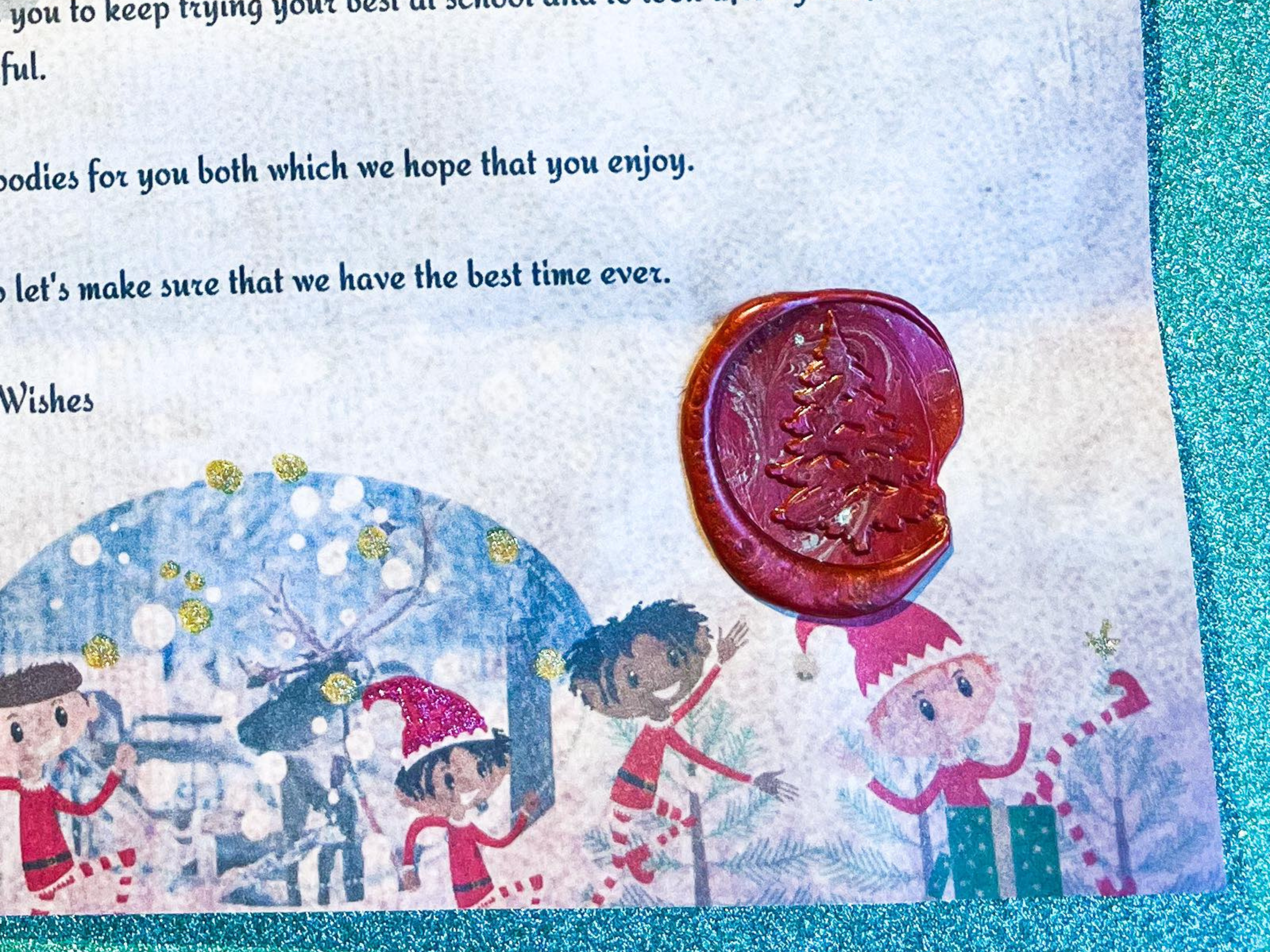 Elf I Am Back Wax Seal Vintage Letter