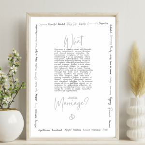 What Is A Marriage Print In Frame