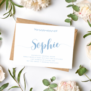 Wedding Favours Pretty Personalised Poems For Each Guest